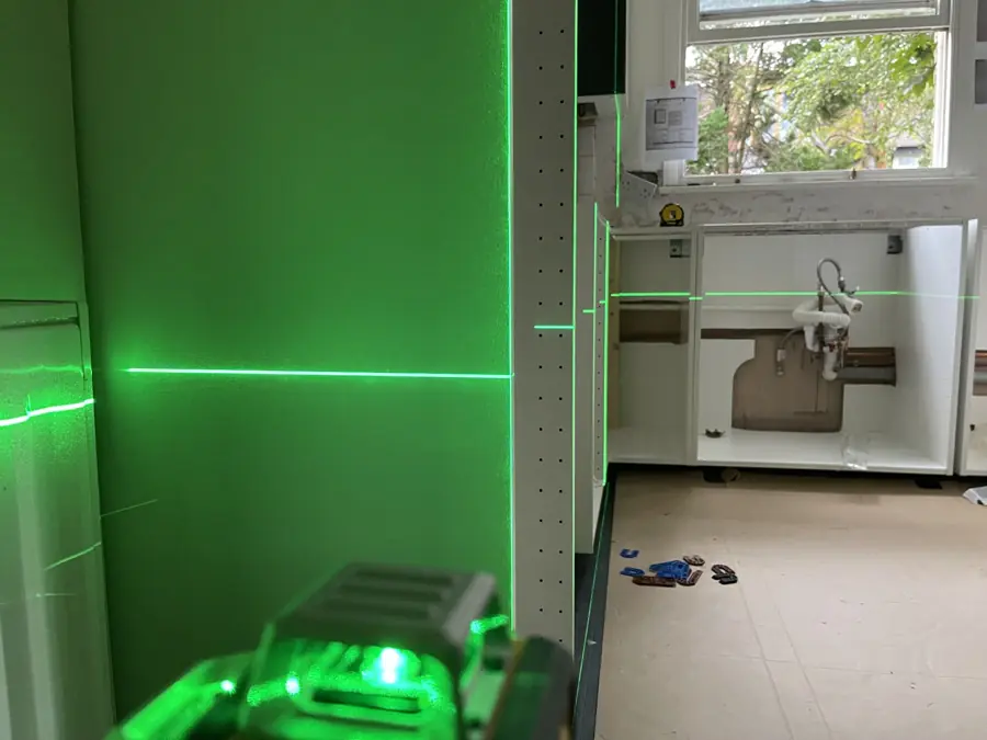 Laser level setting out